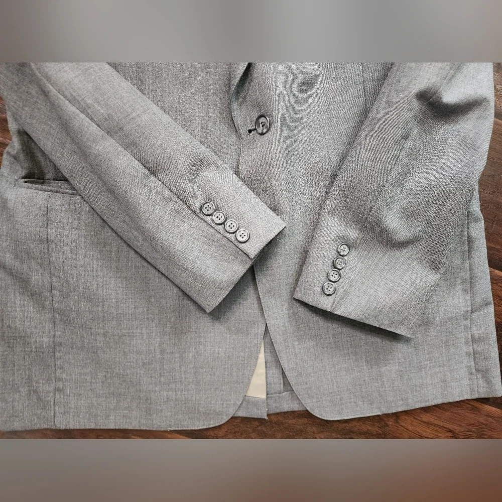 Downing and Dent Mens Grey Suit Jacket Blazer